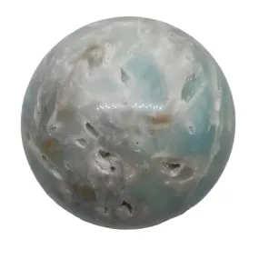 395G Blue Caribbean Calcite Sphere