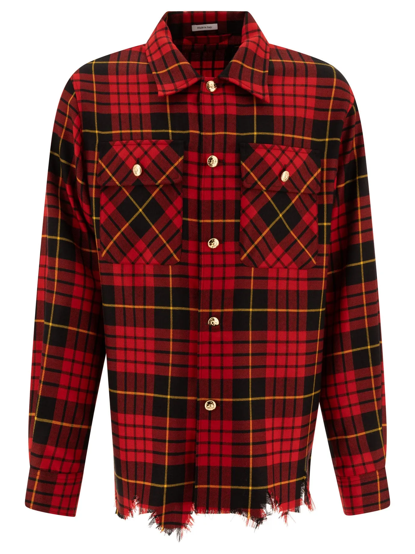 Alexander McQueen Distressed Tartan Overshirt