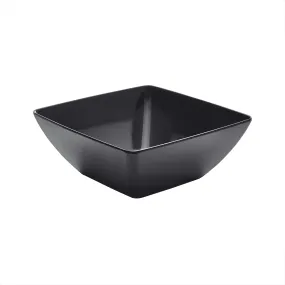 Black Melamine Curved Square Bowl 26.2cm - Pack 1