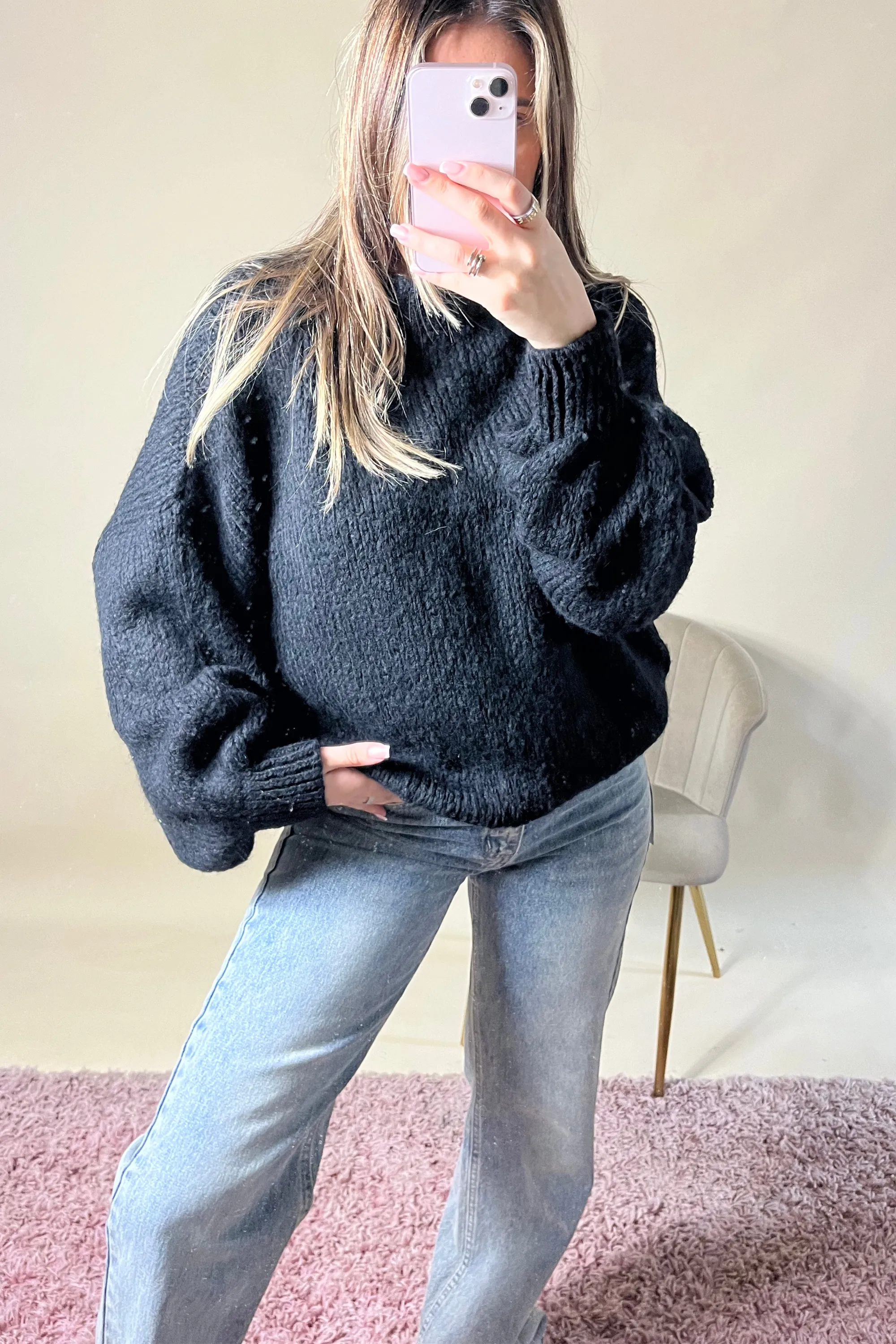 Black oversized jumper