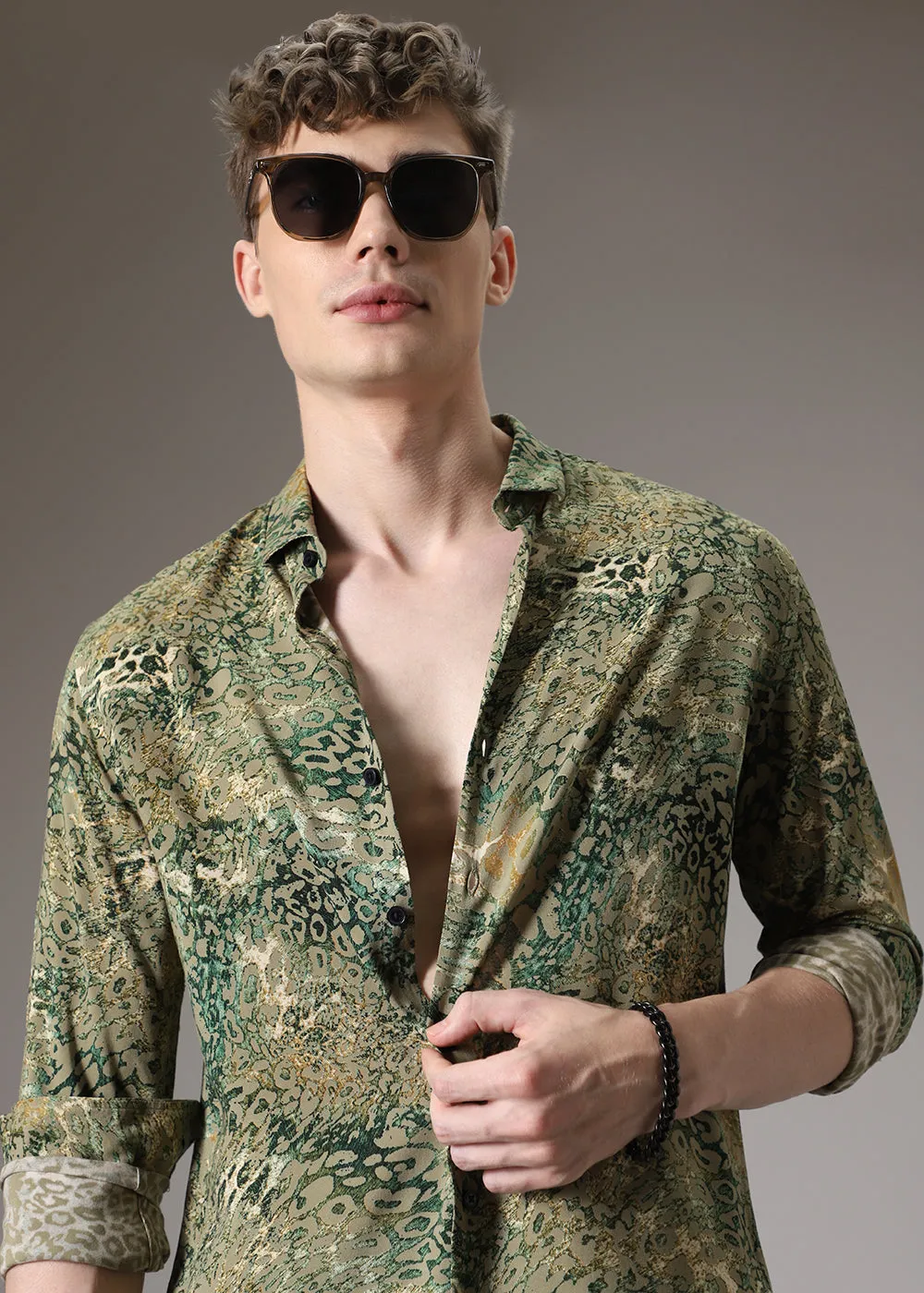 Boa Green Feather Shirt