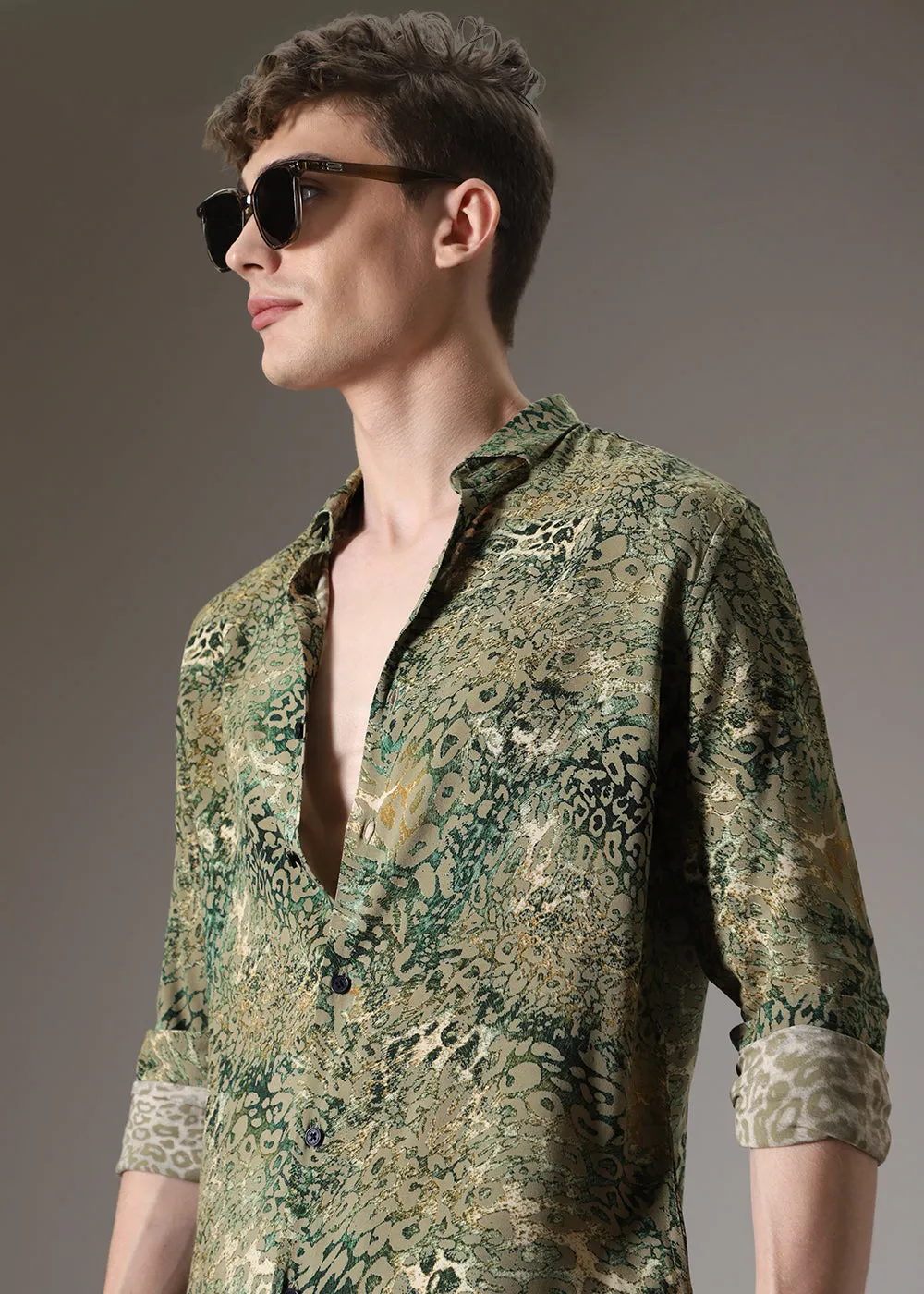 Boa Green Feather Shirt