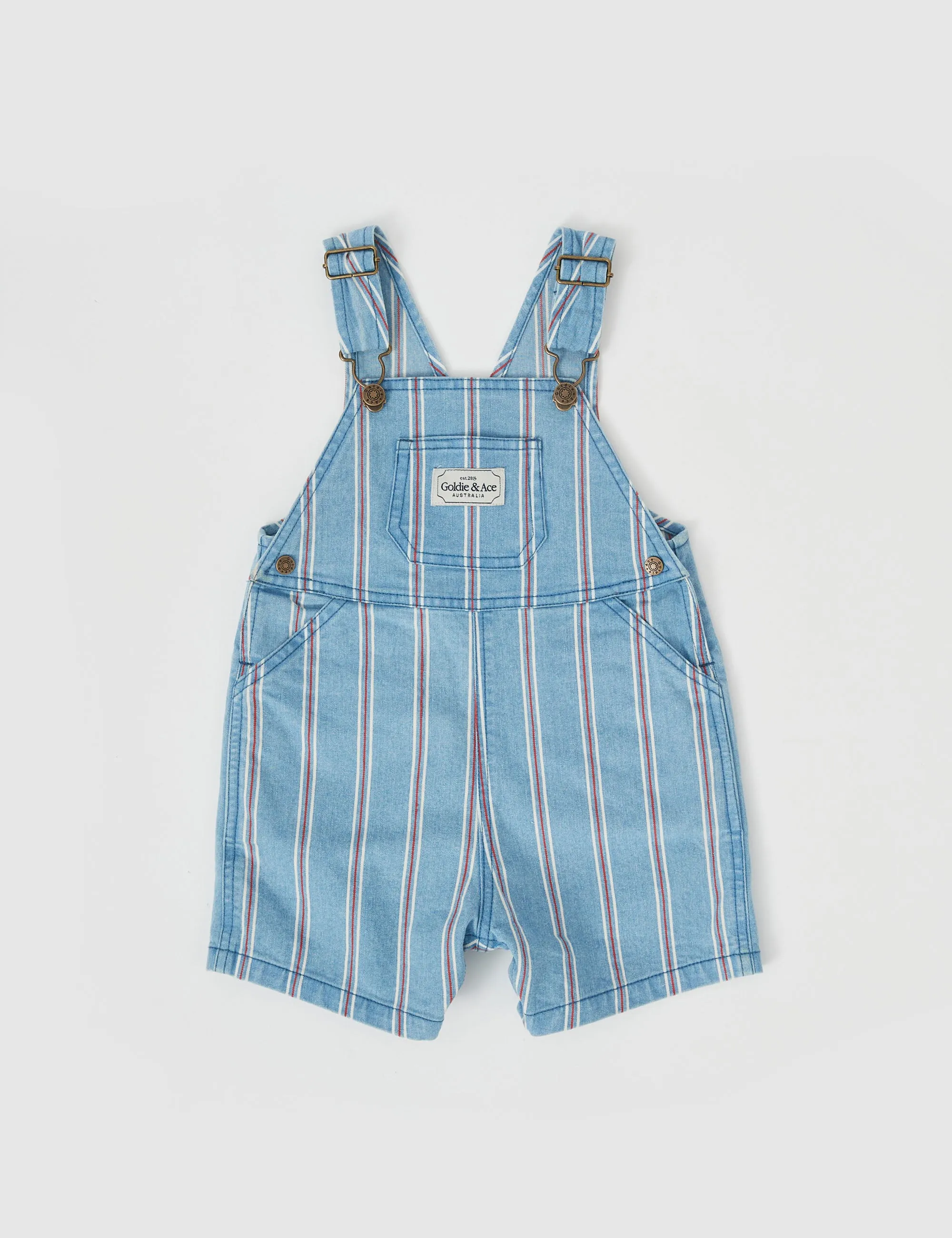 BURTON CLASSIC STRIPE DENIM OVERALLS