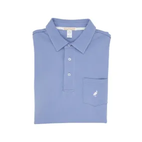 Croquet Party Polo (Men's) - Park City Periwinkle with Worth Avenue White Stork