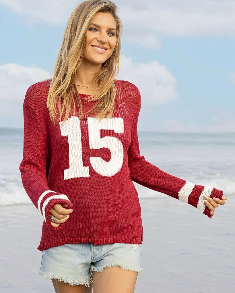 CUSTOMIZABLE NUMBER JERSEY CREW COTTON