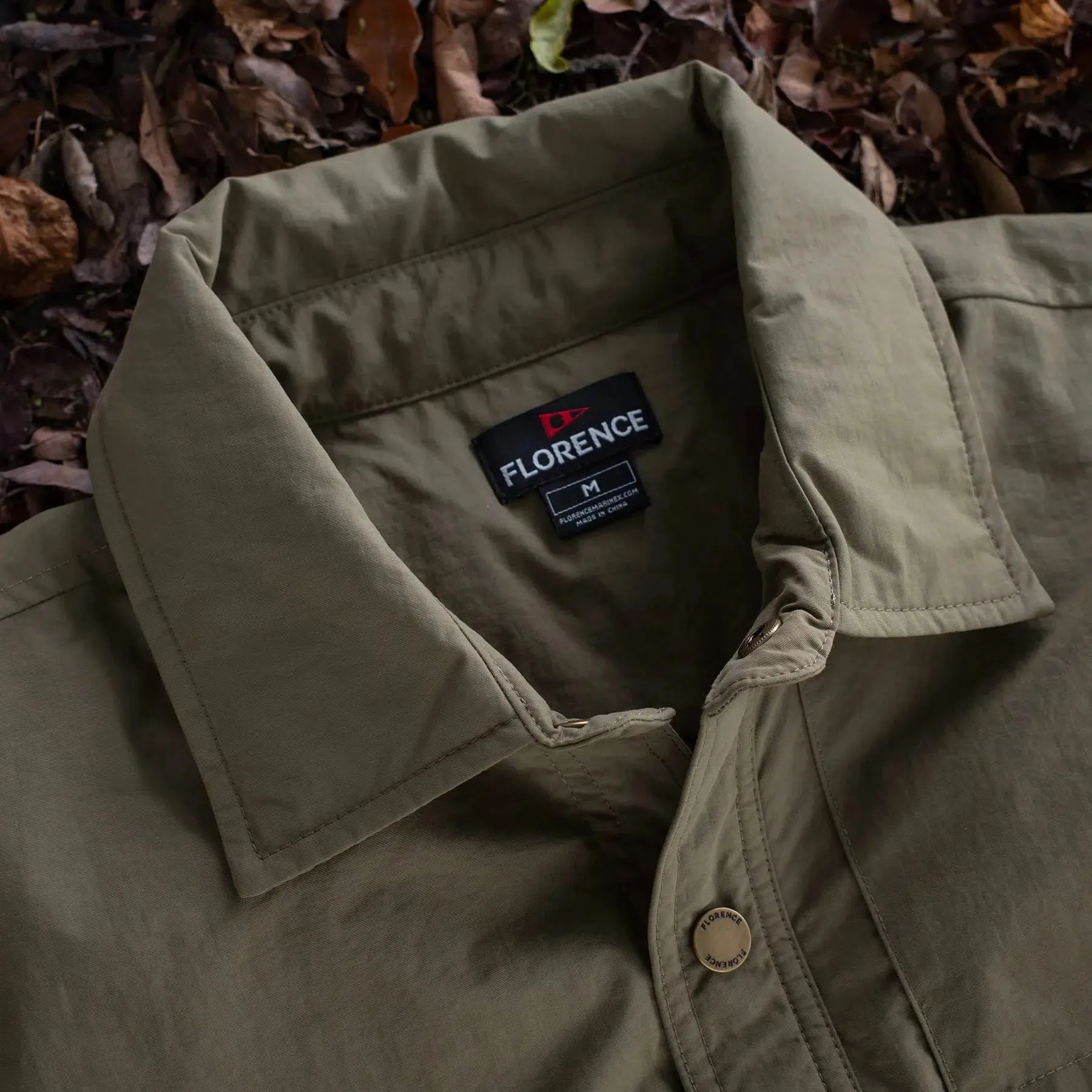 Florence Marine X Wind Pro Utility Jacket Overshirt Burnt Olive