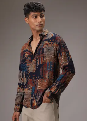 Geo Abstract Feather Shirt