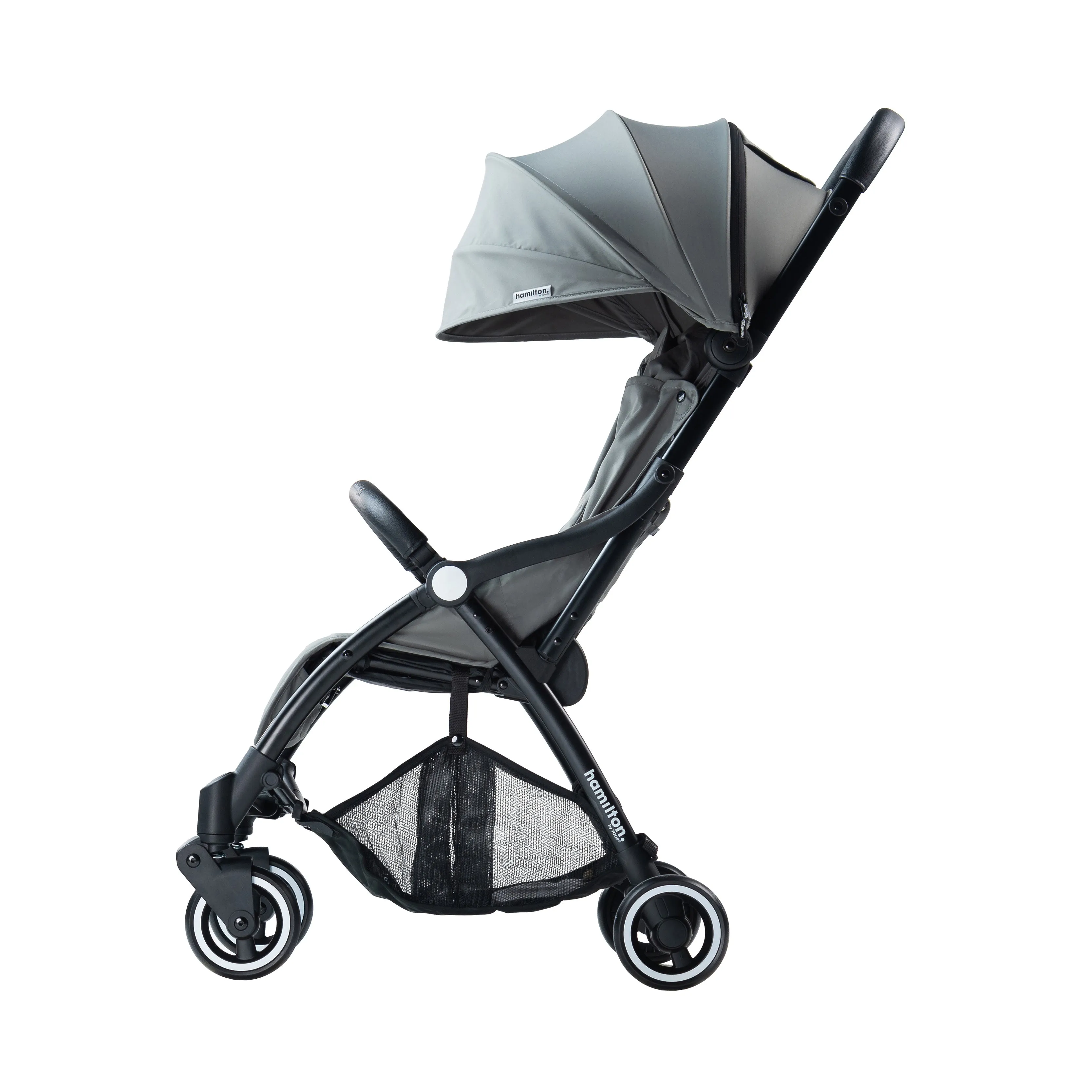 Hamilton by Yoop - Everyday Stroller - Quick Fold & Easy Store in Cabin Overhead Compartments - Autofold System - Grey