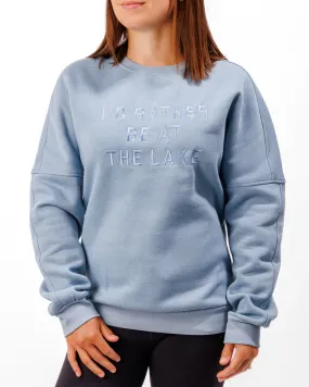 I'd Rather Be At The Lake Unisex Everyday Crewneck