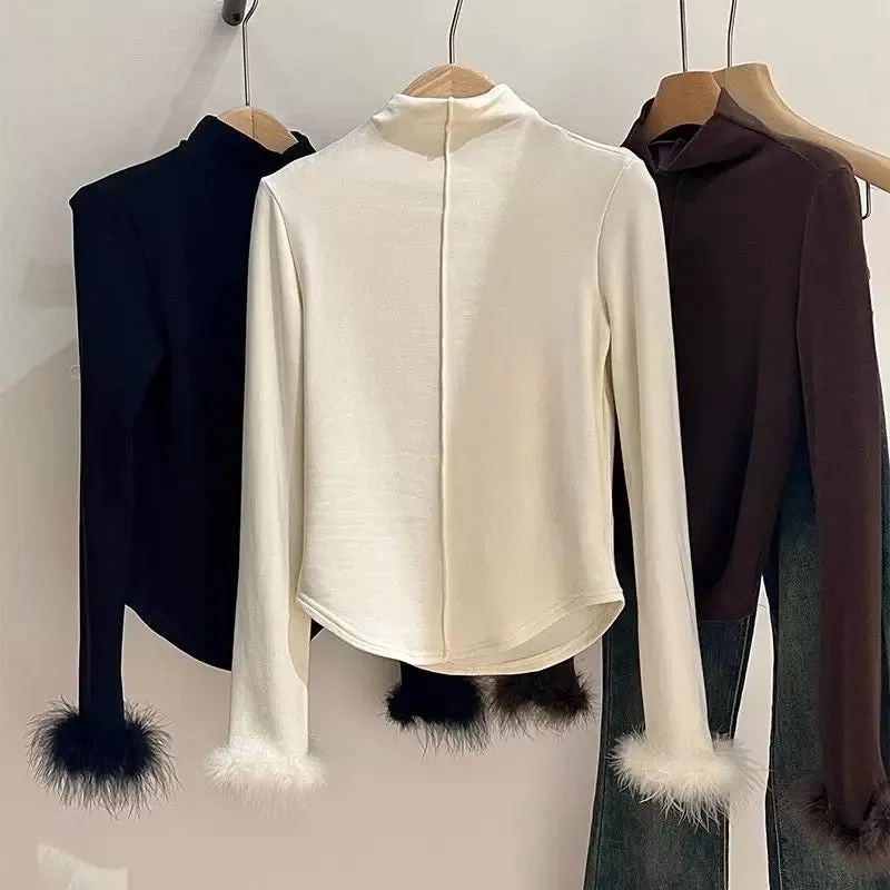 Penelope Statement Tops with Fur