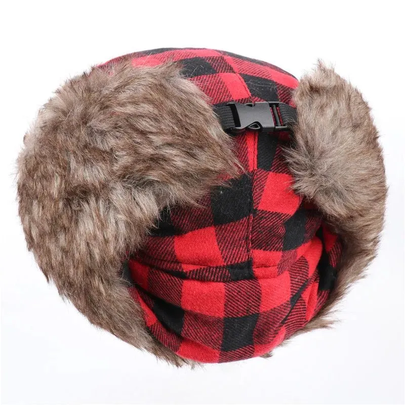 Plaid Bomber Hat