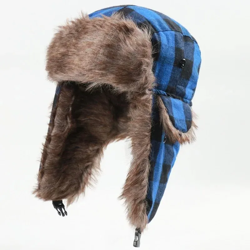 Plaid Bomber Hat