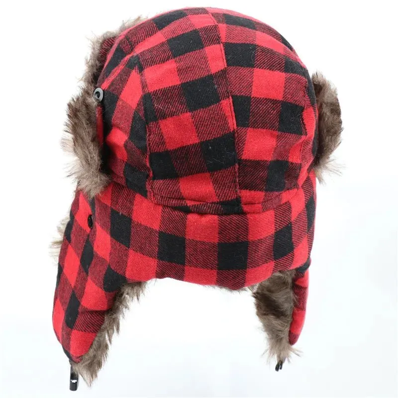 Plaid Bomber Hat