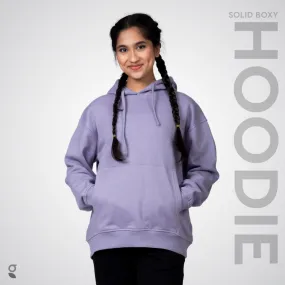 Premium Boxy Drop Shoulder Hoodie | Mint Lavender