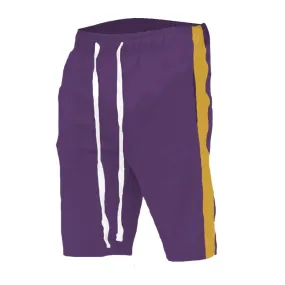 Purple & Yellow Stripe Shorts