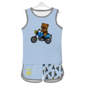 Teddy Ride Tank Top with Short 2 Piece Outfit